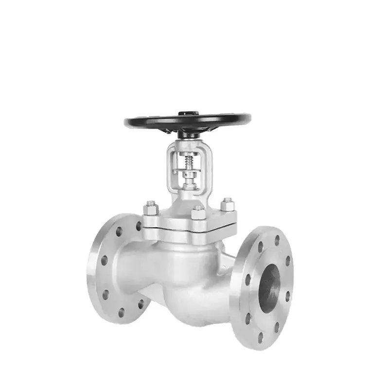 German Standard Stainless Steel Bellows Globe Valve – Right Side View