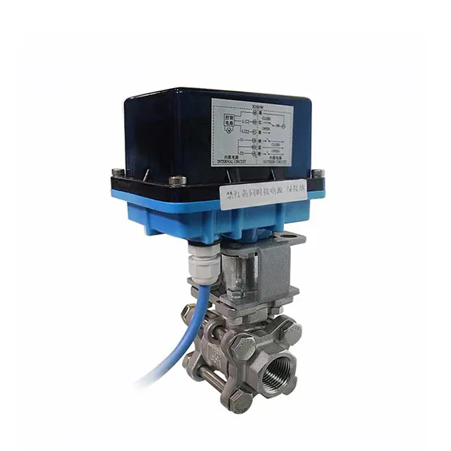 Miniature Explosion-Proof Electric Actuated 3-Piece Ball Valve 2