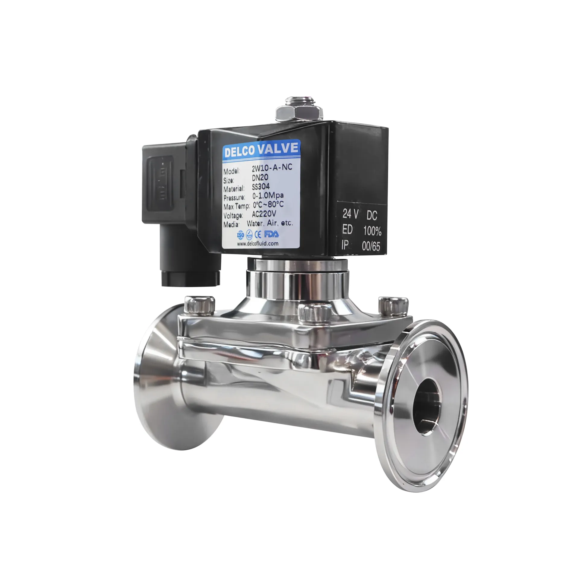 2W-10A Sanitary Food Grade Diaphragm Solenoid Valve 1