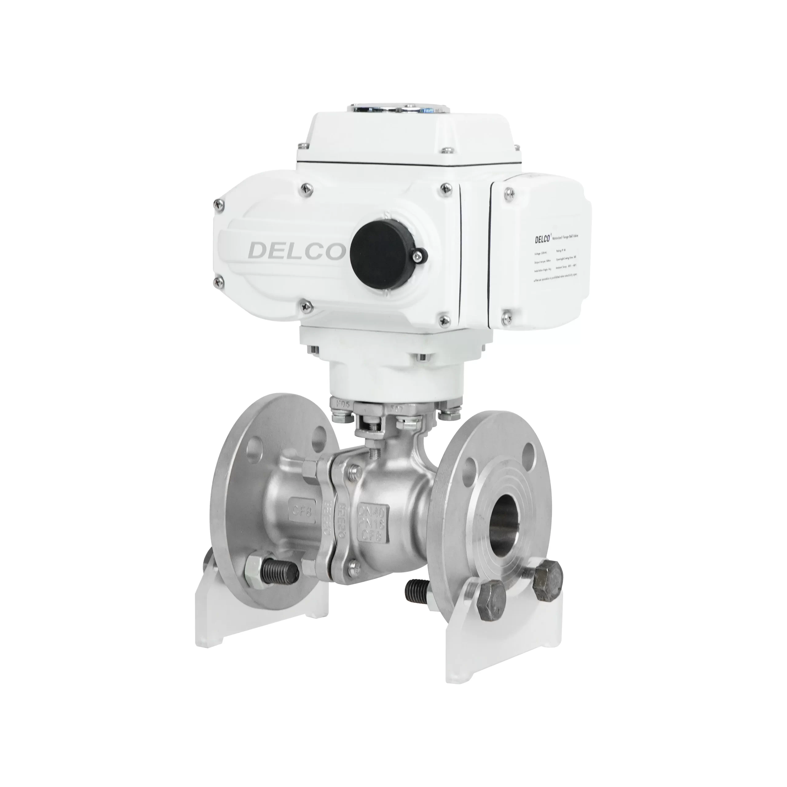 DK55-2PF Electric Two-Way Stainless Steel Flanged Ball Valve 1