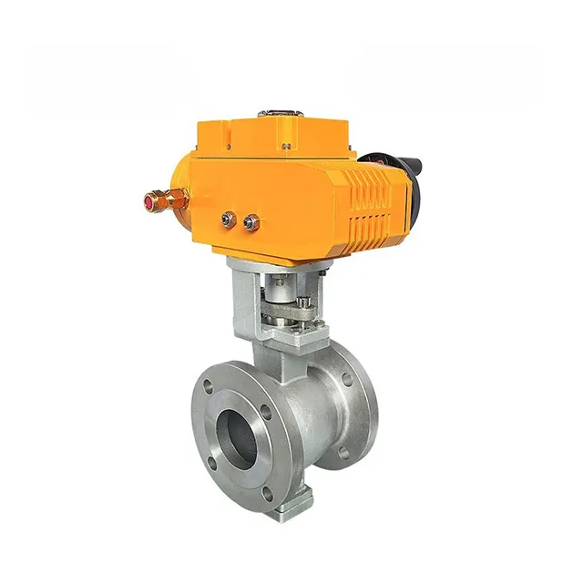 EX-DKV55-VF Electric Explosion-proof Stainless Steel V-Flange Ball Valve 2