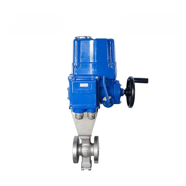 QT-DK55-VF Electric Explosion-proof V-type Flanged Ball Valve 4