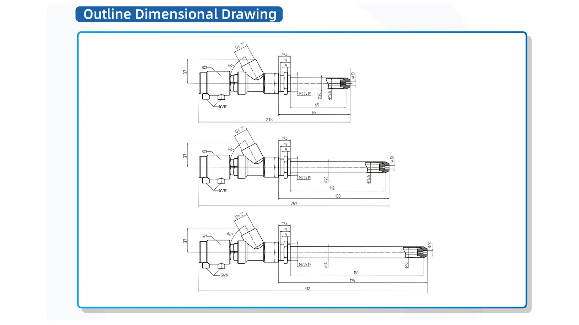 Pneumatic filling valve dimensions and drawings