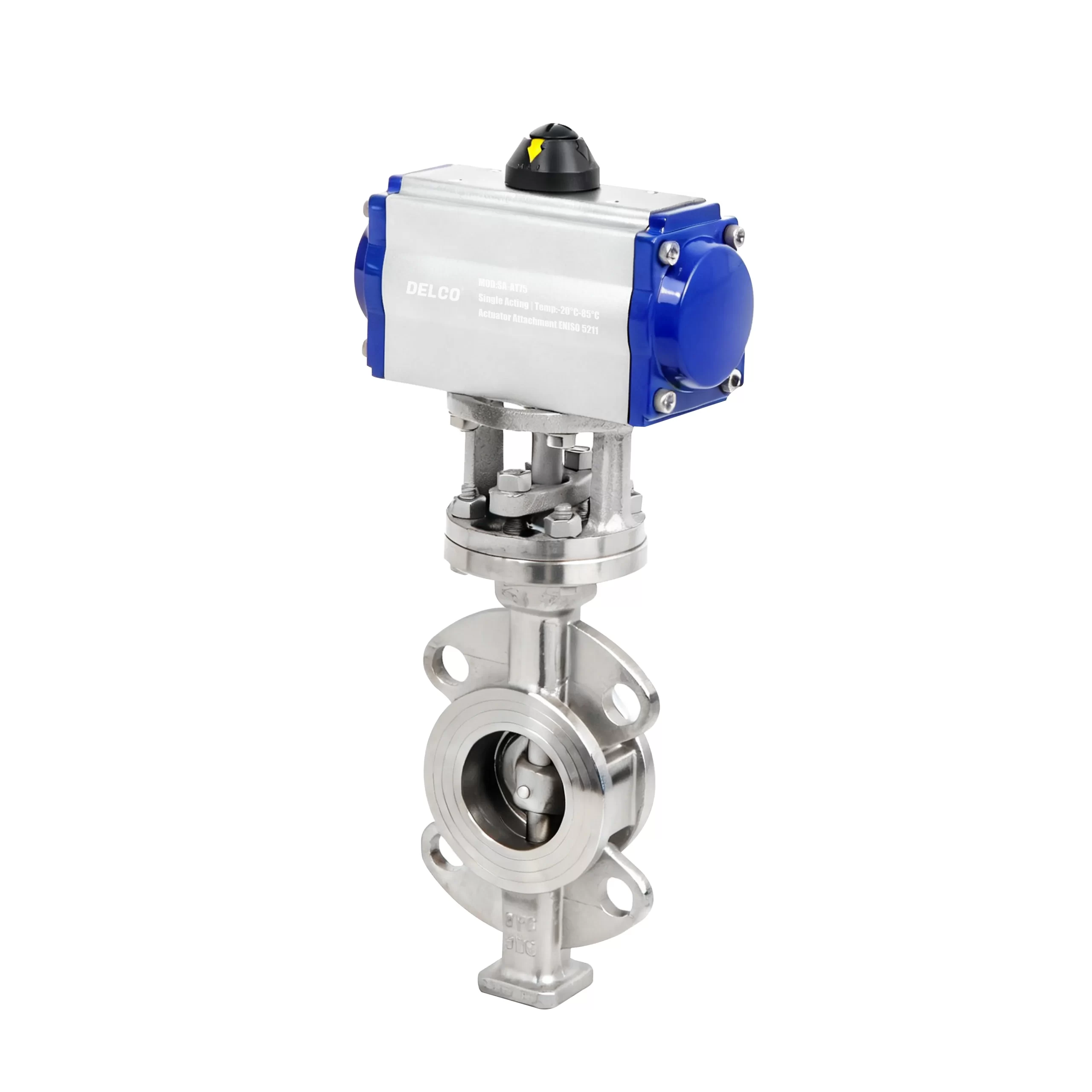 DK67-WB-G Pneumatic Cast Steel Hard Seal Triple Offset Butterfly Valve 1