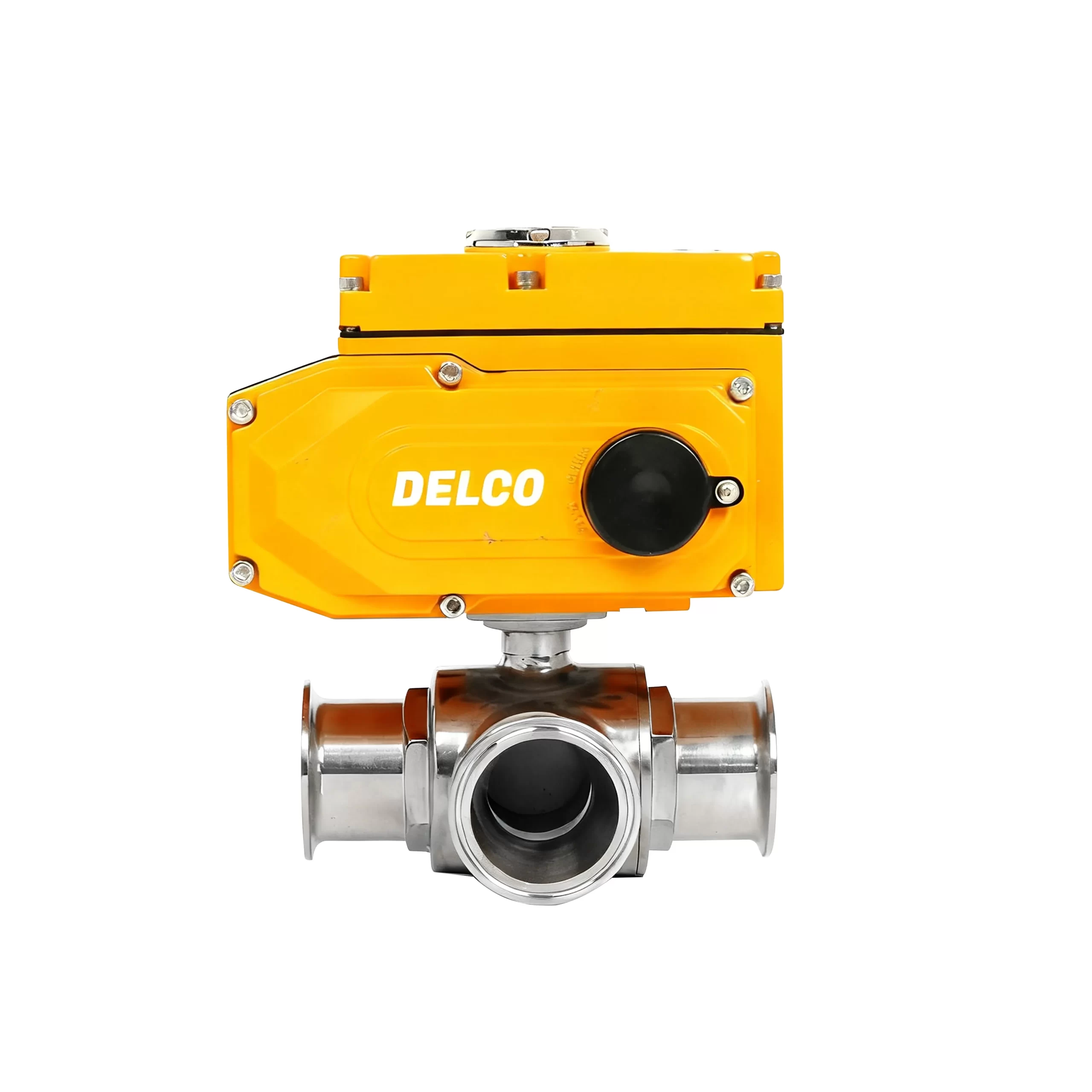 IP67-DKS55-3WS Electric Three-Way Sanitary Clamp Ball Valve 1